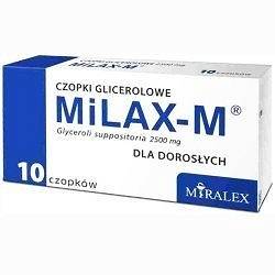 MiLAX-M Czopki glicerolowe dla dorosłych 2,5 g 10 sztuk