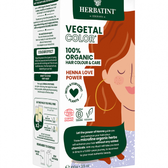 Farba Herbatint Vegetal Color 100% ORGANIC Henna Love Power -  Czerwień Henny