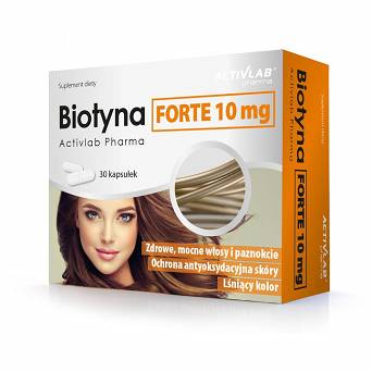 Biotyna Forte 10 mg mocne zdrowe włosy 60 kapsułek