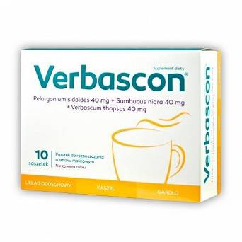 Verbascon 10 saszetek malinowy